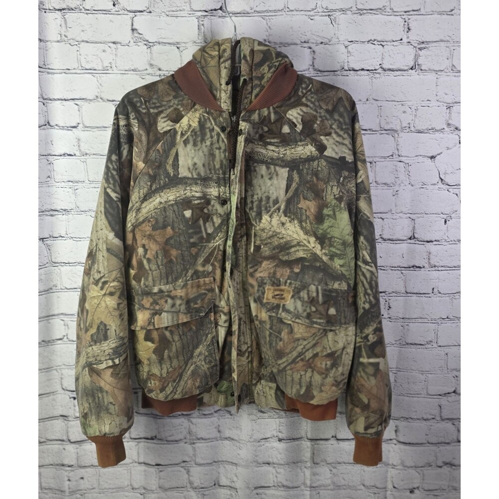 Vintage Duxbak Hunting Jacket Men’s Large Advantage Timber Camo Hooded Coat